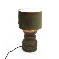 Lampa ceramiczna betonowa z abażurem 36cm